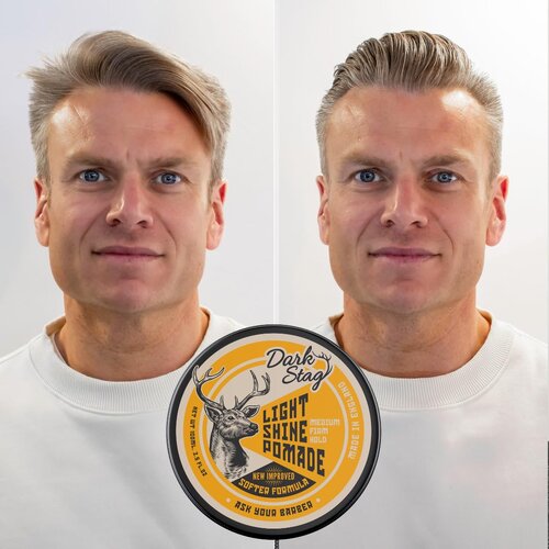 Dark Stag Light Shine Pomade (100ml) – Mittlerer Halt & Granatapfelduft
