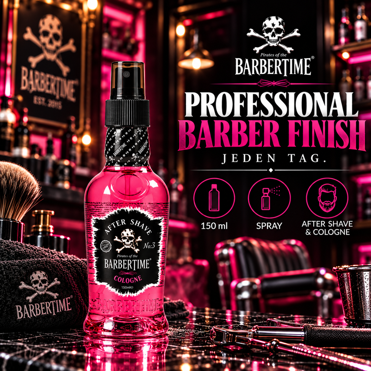 Barbertime Aftershave No.3 Thunderbold 150ml – Würzig & aromatisch
