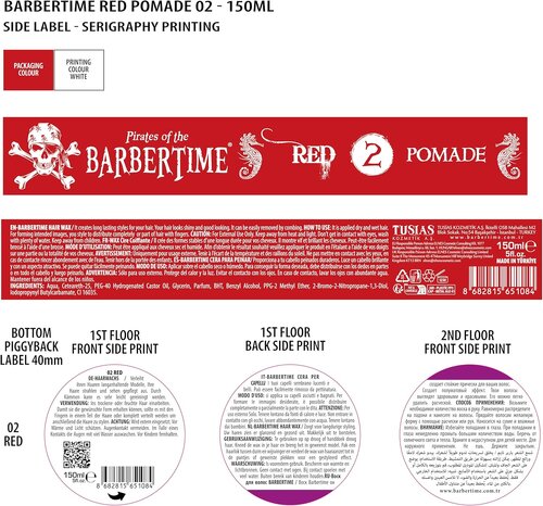 Barbertime Red No.2 Pomade – Fester Halt & Mango-Duft (150ml)