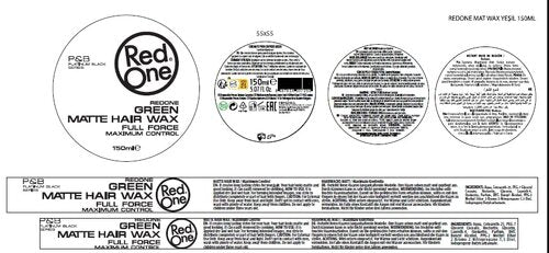 RedOne Matte Hair Wax Grün (150ml) – Ultra Halt mit Kokosduft