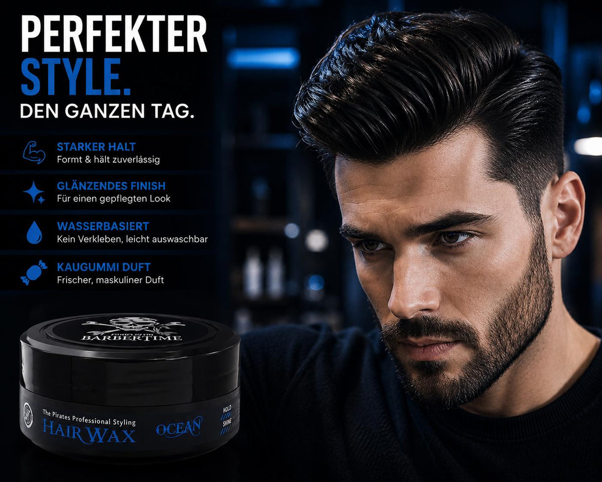 Barbertime Aqua Wax Ocean (150ml) – Haarwachs mit starkem Halt & Bubble Gum Duft