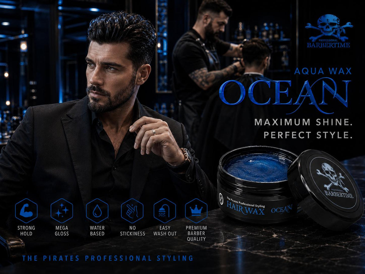 Barbertime Aqua Wax Ocean (150ml) – Haarwachs mit starkem Halt & Bubble Gum Duft