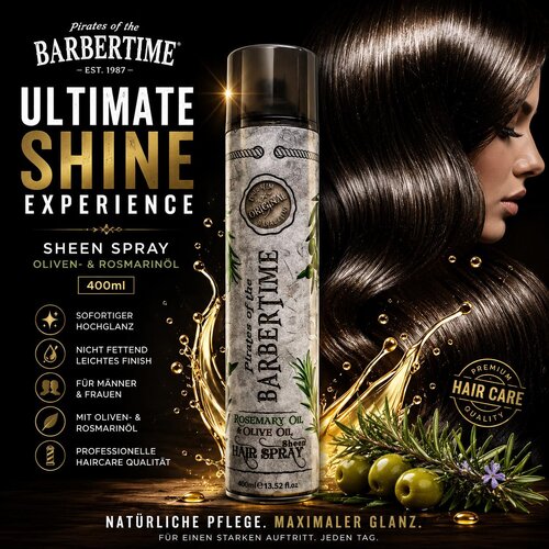 Barbertime (Oliven & Rosemarin Öl) Sheen Spray, Glanzspray 400ml