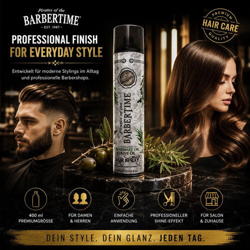 Barbertime (Oliven & Rosemarin Öl) Sheen Spray, Glanzspray 400ml