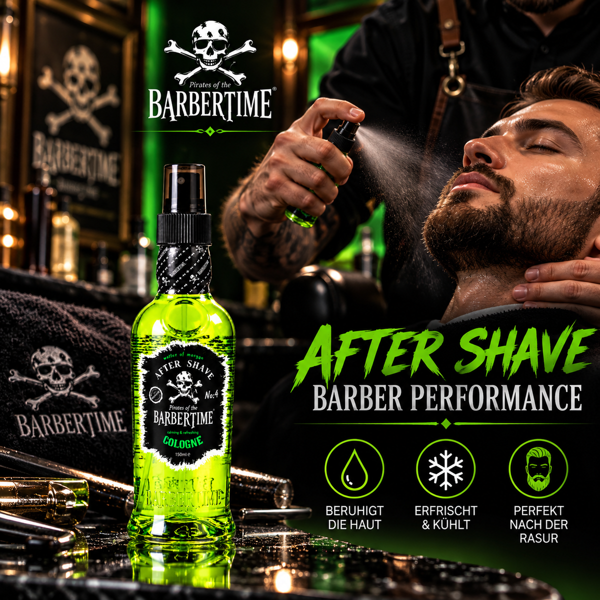 Barbertime Aftershave No.4 Potion of Morgan 150ml – Frisch & holzig