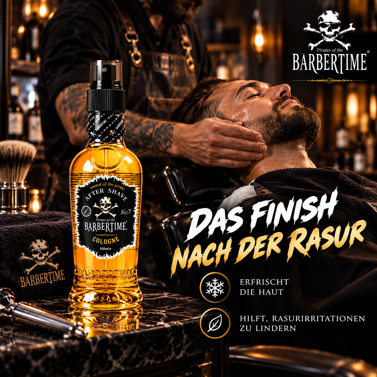 Barbertime Aftershave Cologne 150ml - No.7 Sword Of The Pirate