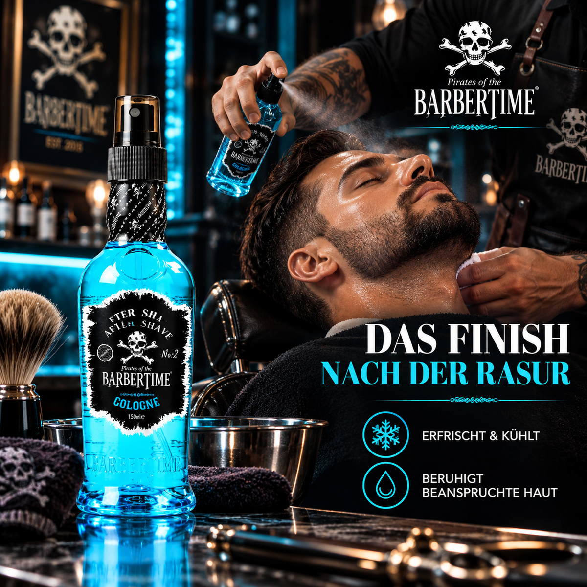 Barbertime Aftershave No.2 Ocean 150ml – Frischer maritimer Duft