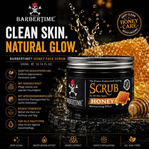 Barbertime Face Scrub / Gesichtspeeling Honey (300ml)