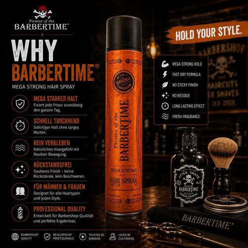 Barbertime Haarspray Mega Strong  400ml