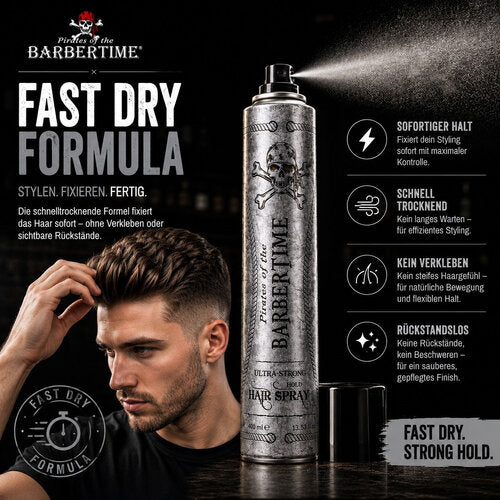 Barbertime Haarspray Ultra Strong (400ml) – Ultra starker Halt für perfektes Styling