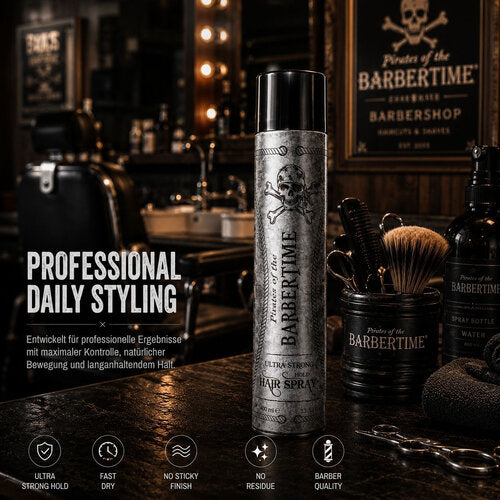 Barbertime Haarspray Ultra Strong (400ml) – Ultra starker Halt für perfektes Styling