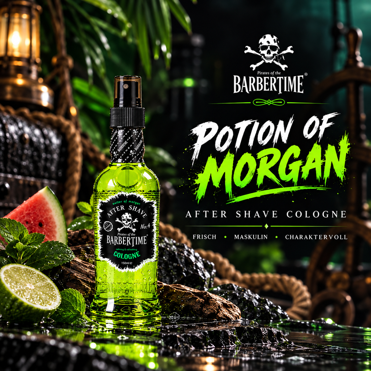Barbertime Aftershave No.4 Potion of Morgan 150ml – Frisch & holzig