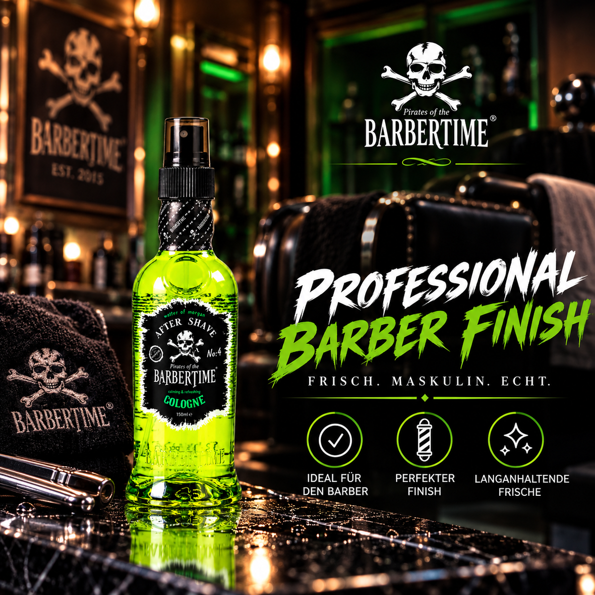 Barbertime Aftershave No.4 Potion of Morgan 150ml – Frisch & holzig