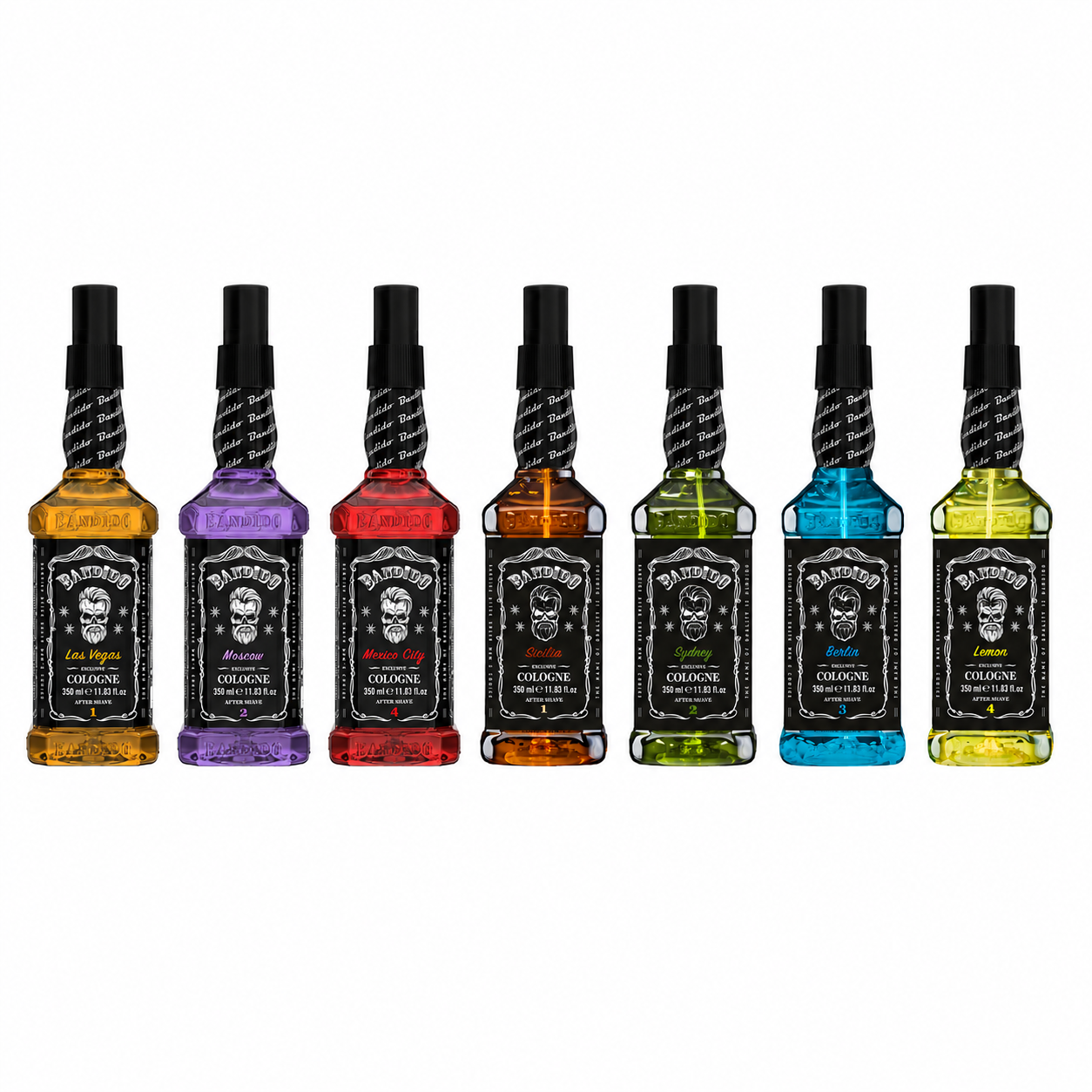 3x Bandido Aftershave Cologne 70° 350ml (3er Set / 3x 350ml) FREI WÄHLBAR