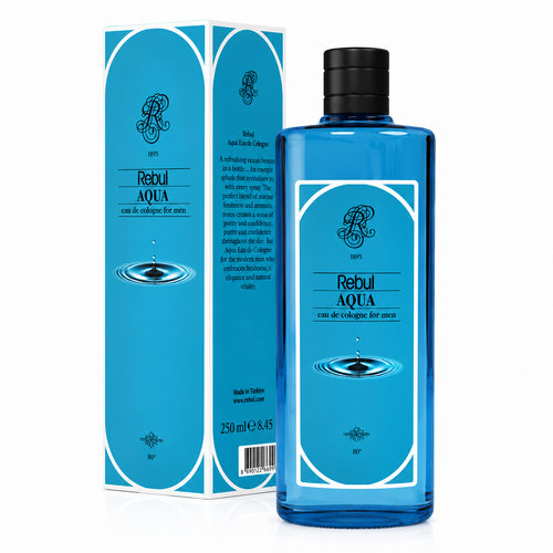 Rebul Aqua Eau de Cologne 250ml – Glasflasche mit aquatischer Frische