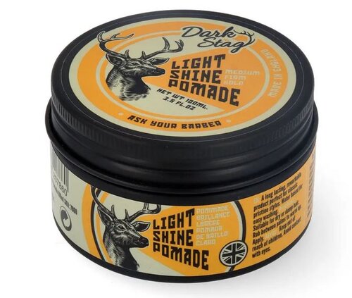 Dark Stag Light Shine Pomade (100ml) – Mittlerer Halt & Granatapfelduft