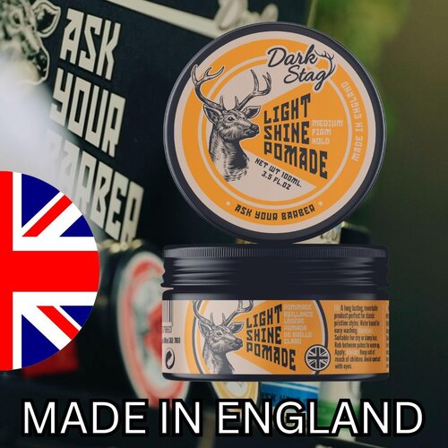 Dark Stag Light Shine Pomade (100ml) – Mittlerer Halt & Granatapfelduft