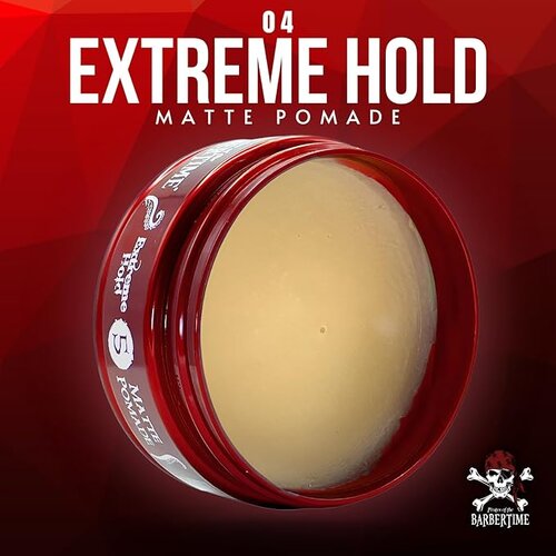 Barbertime Matte Pomade Red No.5 – Starker Halt & Vanilleduft (150ml)