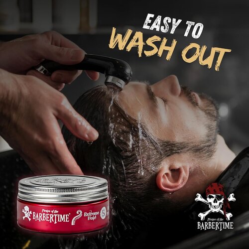 Barbertime Matte Pomade Red No.5 – Starker Halt & Vanilleduft (150ml)