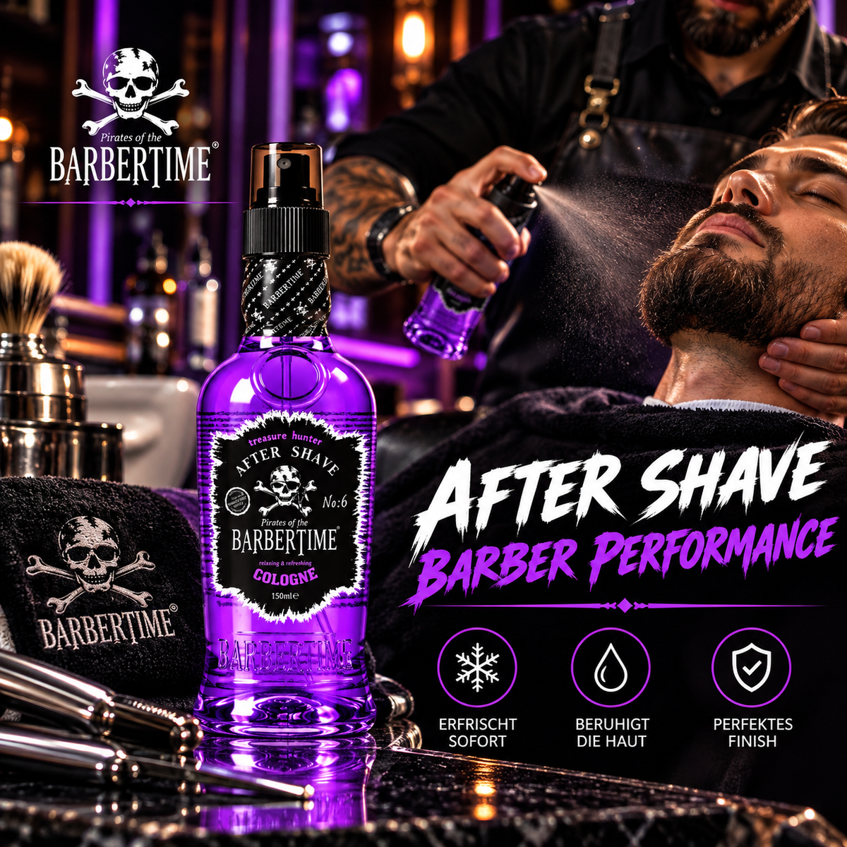 Barbertime Aftershave Cologne 150ml - No.6 Treasure Hunter