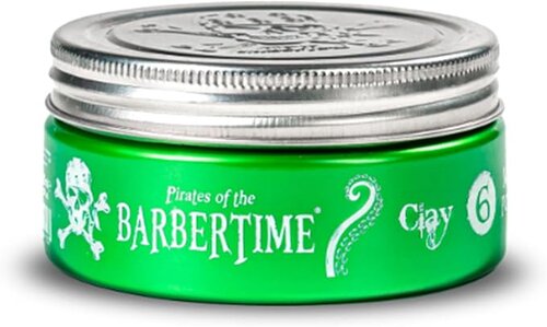 Barbertime Matte Clay Pomade Green No.6 – Starker Halt & Apfelduft (150ml)