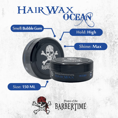 Barbertime Aqua Wax Ocean (150ml) – Haarwachs mit starkem Halt & Bubble Gum Duft