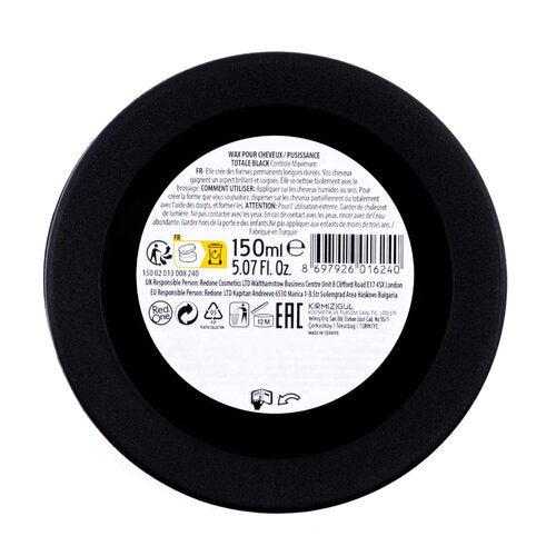 RedOne Aqua Hair Wax Schwarz (150ml) – Ultra Halt mit grünem Zitronenduft