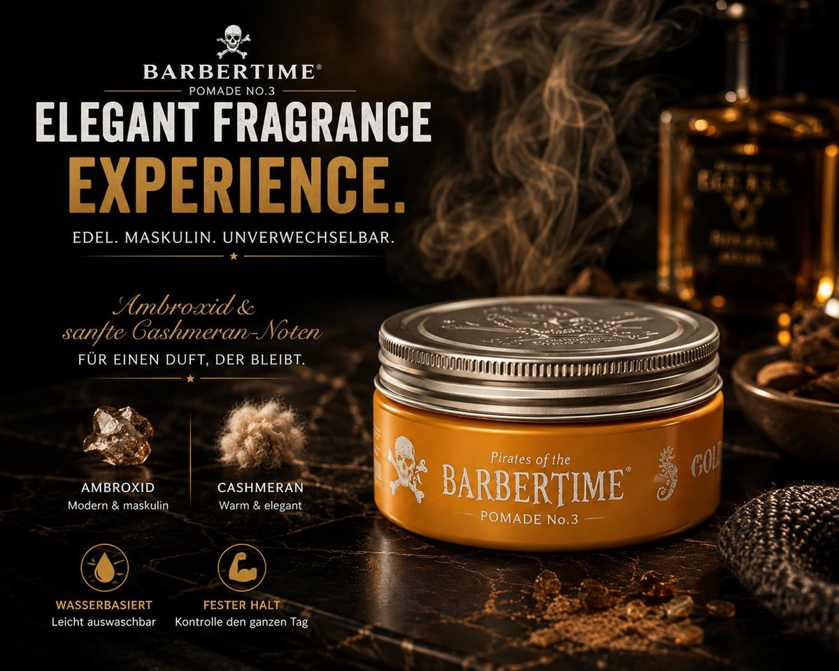 Barbertime Gold No.3 Pomade – Hoher Glanz & edler Duft (150ml)