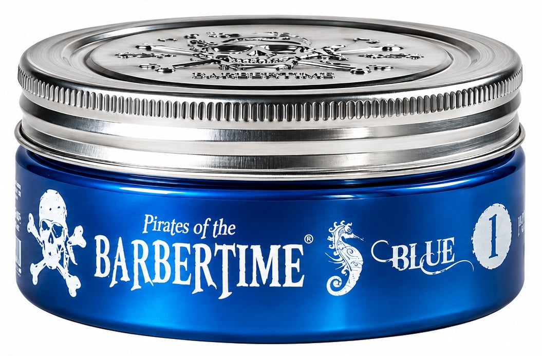 Barbertime Aqua Pomade Blue No.1 – Maximaler Halt & Bubble-Gum-Duft (150ml)