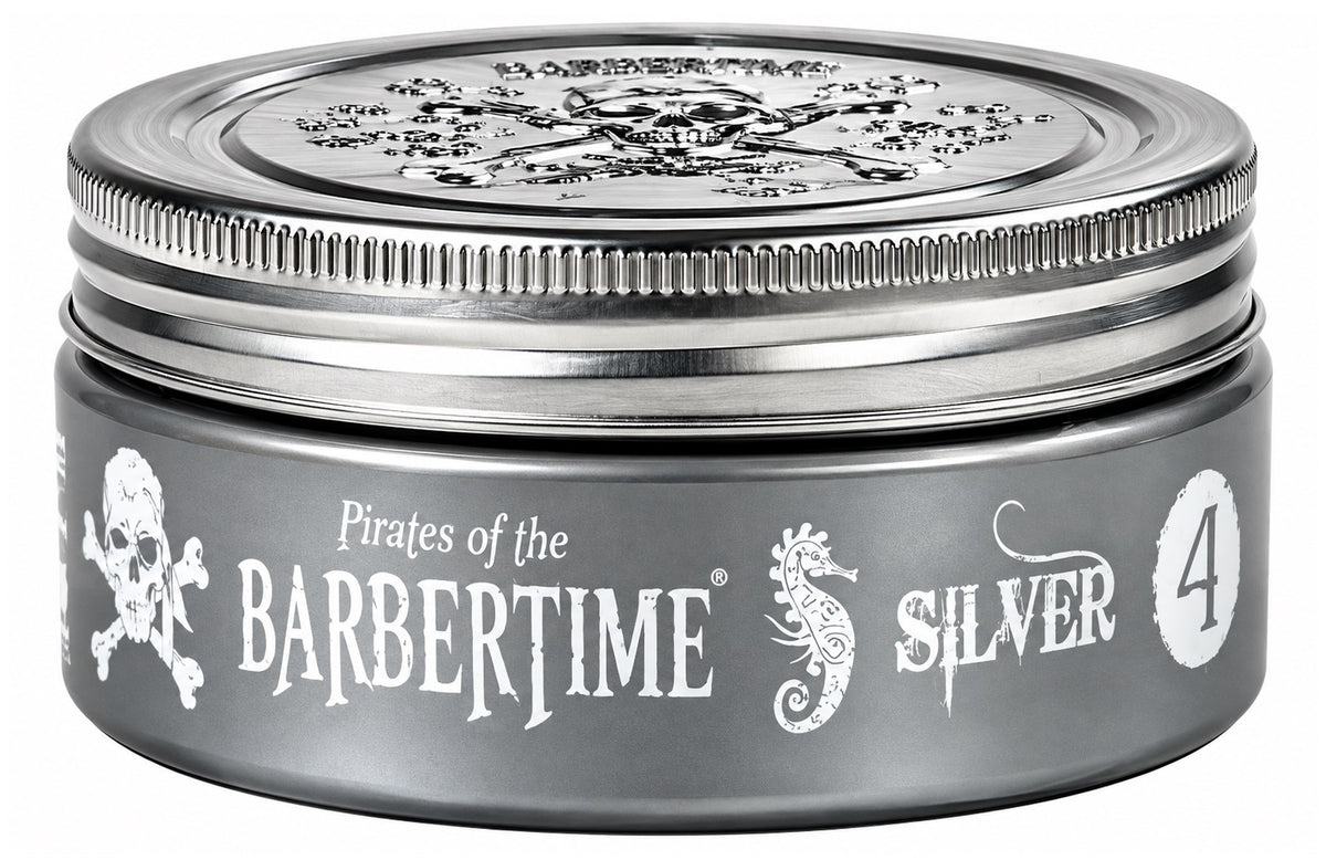 Barbertime Silver No.4 Pomade – Starker Halt & Flieder-Duft (150ml)
