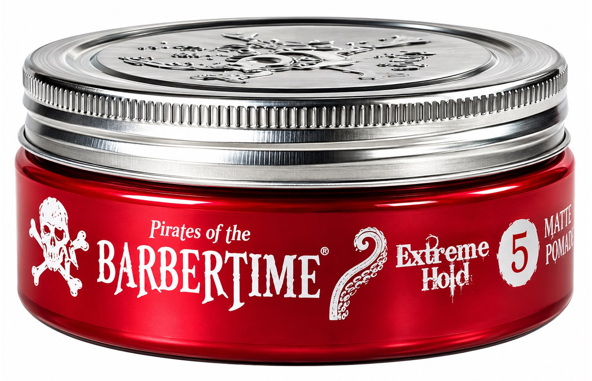 Barbertime Matte Pomade Red No.5 – Starker Halt & Vanilleduft (150ml)