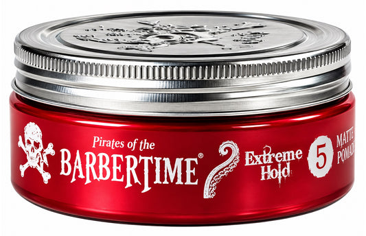 Barbertime Matte Pomade Red No.5 – Starker Halt & Vanilleduft (150ml)